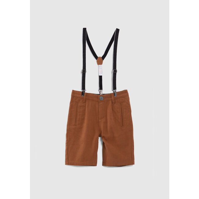 IKKS BOYS’ CAMEL BERMUDA SHORTS WITH DETACHABLE STRAPS