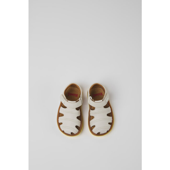 CAMPER Bicho White leather sandals for kids