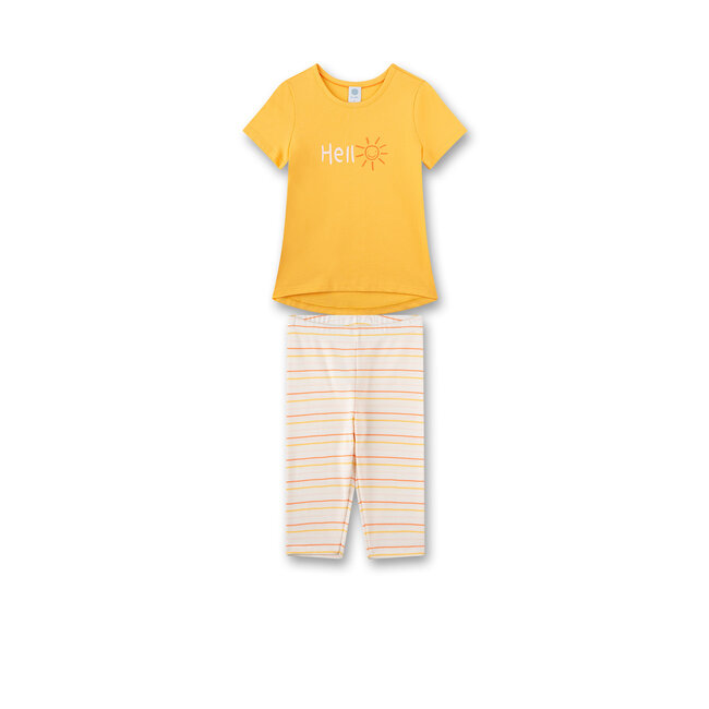 SANETTA GIRL pfirsich Pyjama short, uni w.motif