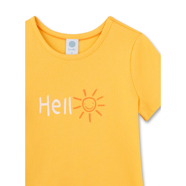 SANETTA GIRL pfirsich Pyjama short, uni w.motif