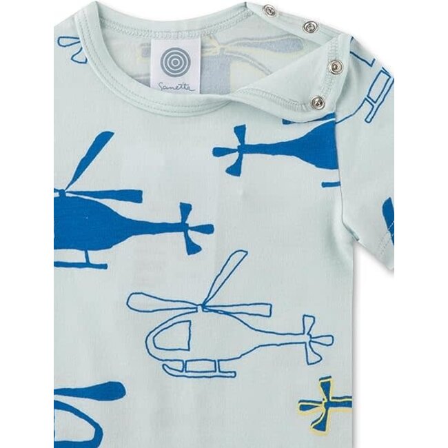 SANETTA BABY BOY blue wind Body 1/2, allover