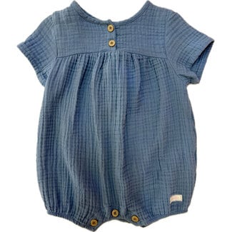 SANETTA BABY UNISEX blue fog Overall short Musseline