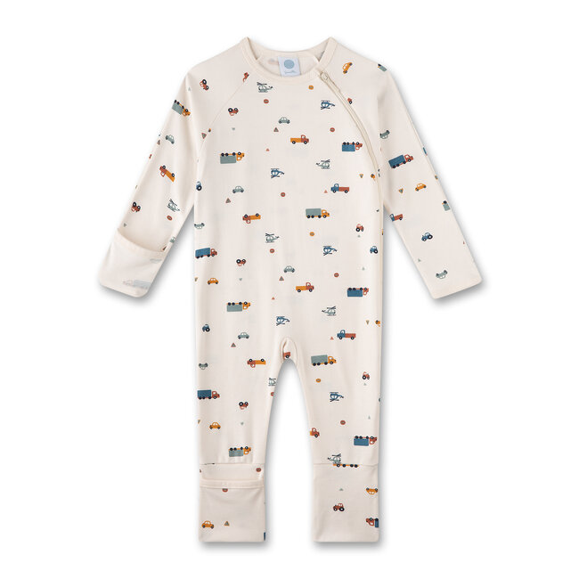 SANETTA BABY BOY white whisper Overall long, allover