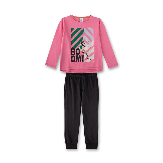 SANETTA GIRL sorbet Pyjama long, uni w.motif
