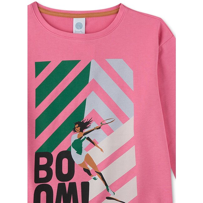 SANETTA GIRL sorbet Pyjama long, uni w.motif