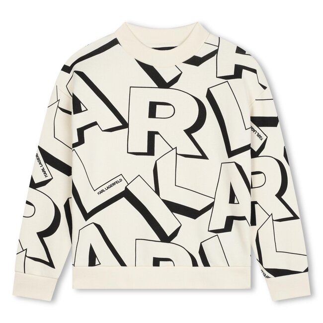 BOY CHALK SWEATSHIRT WITH KARL ALLOVER PRINT Karl Lagerfeld Kidz Global Apparel Ltd