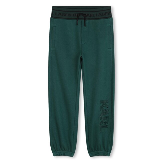 KARL LAGERFELD BOY RAIN FRST FLEECE JOGGING PANTS WITH KARL LOGO ON LEG