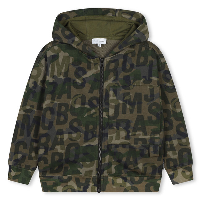 THE MARC JACOBS BOY GREEN HOODED CARDIGAN