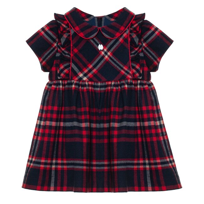 PATACHOU DRESS NEWBORN TARTAN SCOTTISH TARTAN F24 5