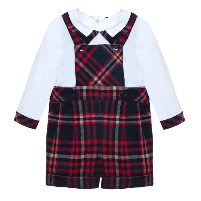 PATACHOU ROMPER NEWBORN TARTAN - SCOTTISH TARTAN F24-5