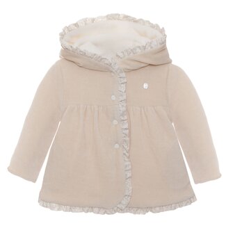 PATACHOU COAT NEWBORN PINK - BIEGE