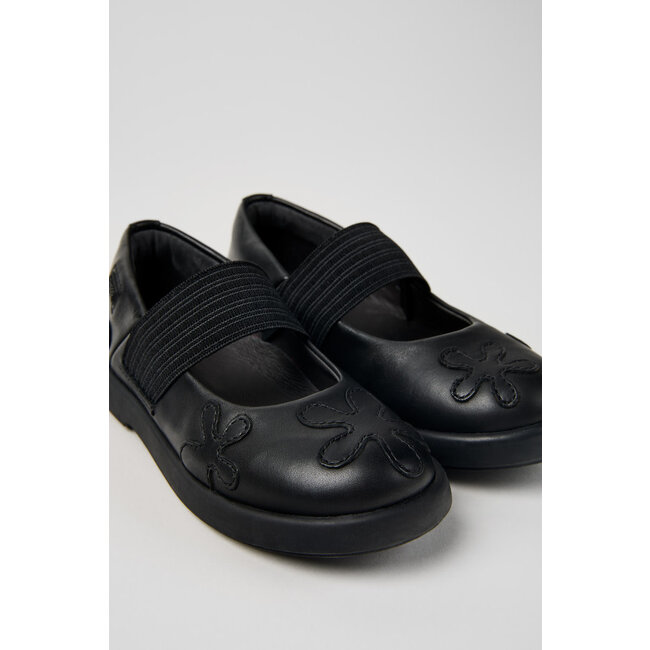 CAMPER Twins Black leather shoes for girls