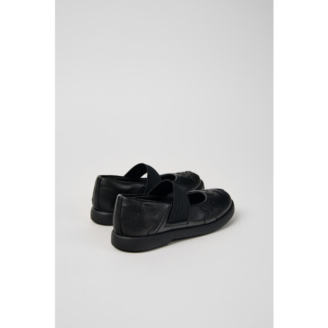 CAMPER Twins Black leather shoes for girls