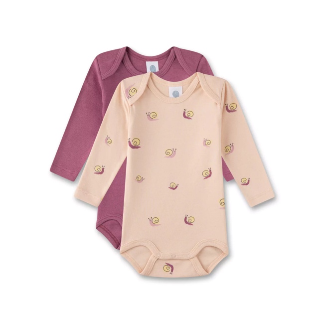 SANETTA Long-sleeved bodysuit (double pack) cream
