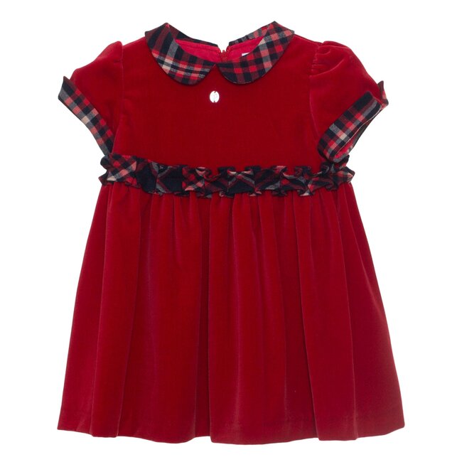 PATACHOU DRESS MINI GIRL TARTAN - RED