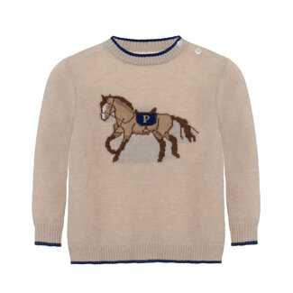 PATACHOU SWEATER MINI BOY PALE BLUE-BEIGE