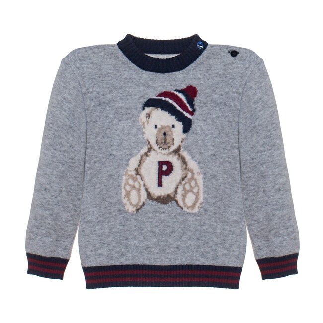 PATACHOU SWEATER MINI BOY CITY - DARK MELANGE GREY