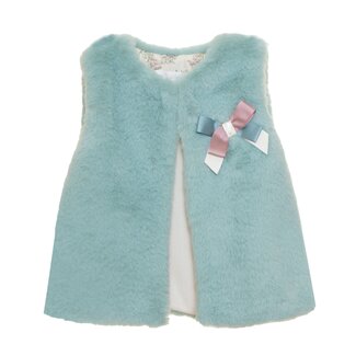 PATACHOU VEST MINI GIRL COLORS - SAGE GREEN