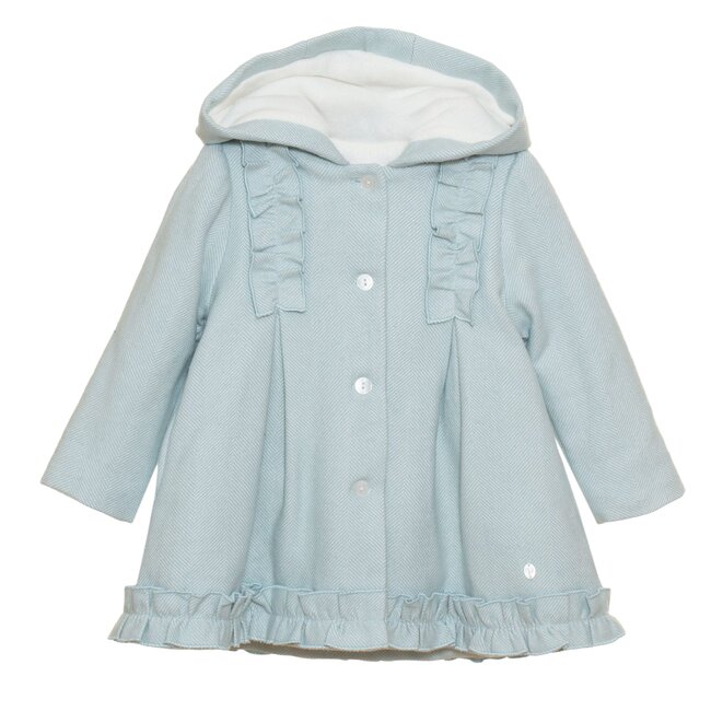 PATACHOU COAT MINI GIRL COLORS - SAGE GREEN