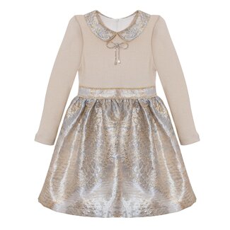 PATACHOU DRESS KIDS GIRL PARTY GOLD - GOLD