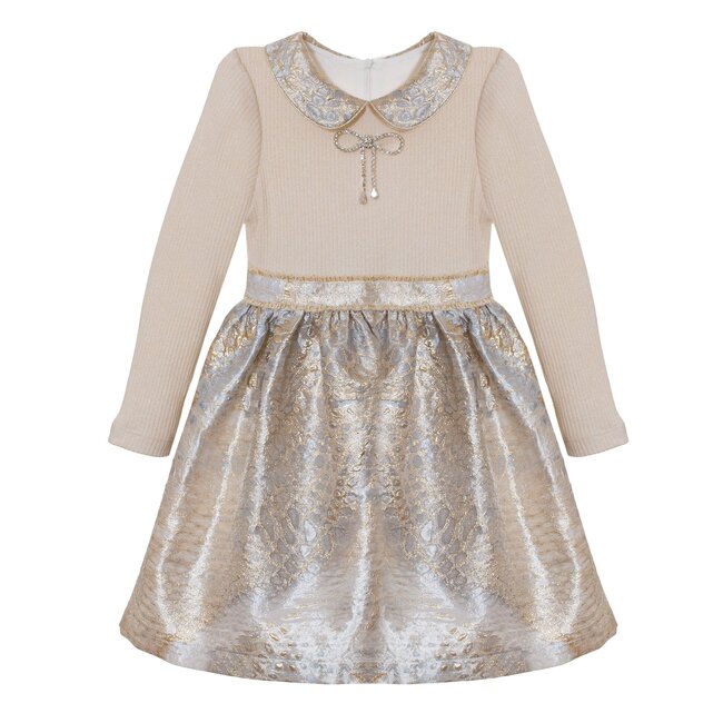 PATACHOU DRESS KIDS GIRL PARTY GOLD - GOLD