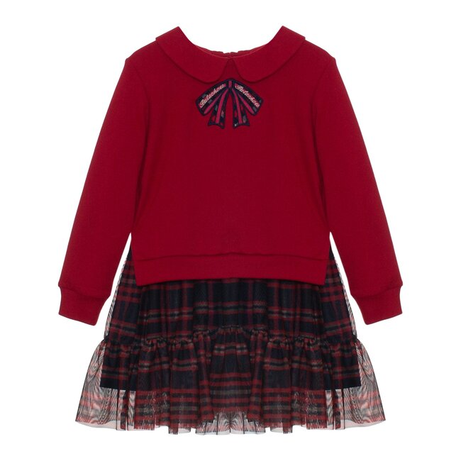 PATACHOU DRESS KIDS GIRL TARTAN - RED