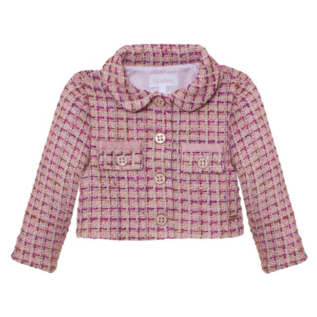 PATACHOU COAT - KIDS GIRL PINK - PINK/GOLD