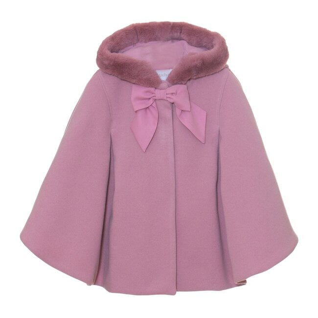 PATACHOU CAPE COAT KIDS GIRL PARTY PINK - PINK ROSE