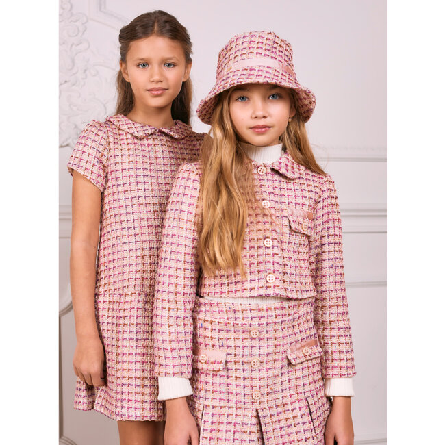 PATACHOU COAT - KIDS GIRL PINK - PINK/GOLD