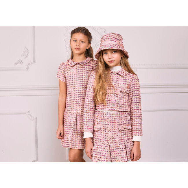 PATACHOU COAT - KIDS GIRL PINK - PINK/GOLD
