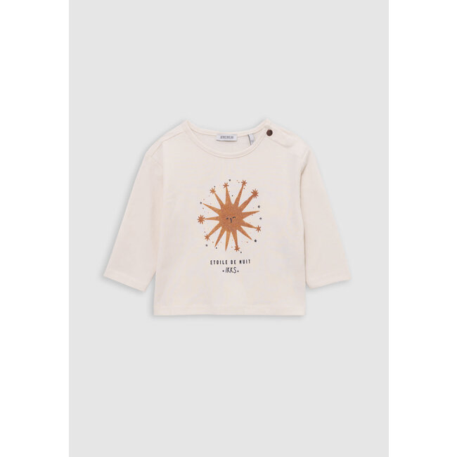 IKKS Ecru organic cotton night star t-shirt baby girl