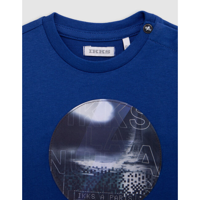 IKKS Baby boy lenticular blue organic cotton T-shirt