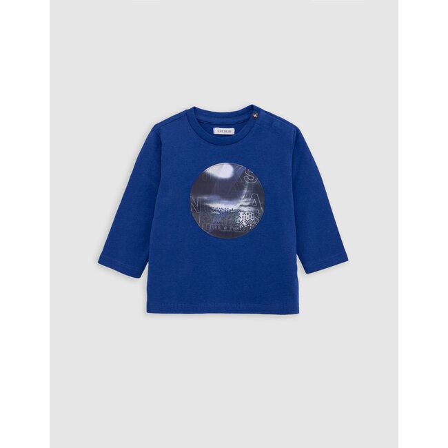 IKKS Baby boy lenticular blue organic cotton T-shirt