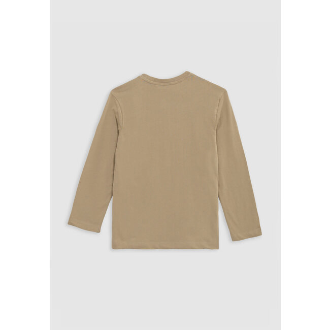 IKKS Boy's camel organic cotton skull and crossbones T-shirt