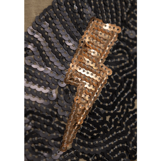 IKKS Boy's camel organic cotton skull and crossbones T-shirt