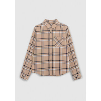 IKKS Boy's beige plaid shirt