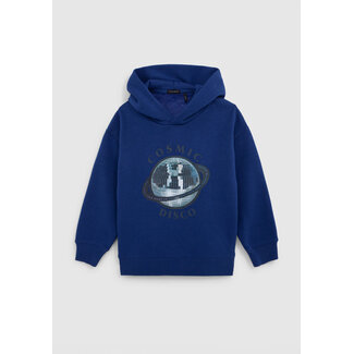 IKKS Boy's visual blue cosmic-disco lenticular sweatshirt
