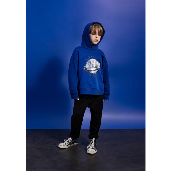 IKKS Boy's visual blue cosmic-disco lenticular sweatshirt
