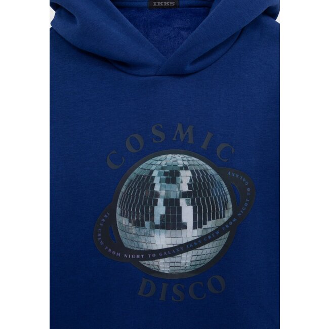 IKKS Boy's visual blue cosmic-disco lenticular sweatshirt