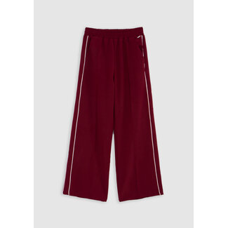 IKKS Wide-leg burgundy pants with ecru bias on girls' sides
