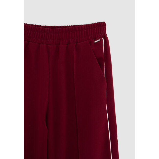 IKKS Wide-leg burgundy pants with ecru bias on girls' sides