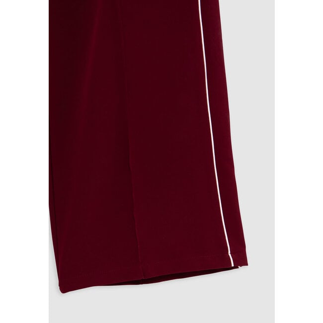IKKS Wide-leg burgundy pants with ecru bias on girls' sides