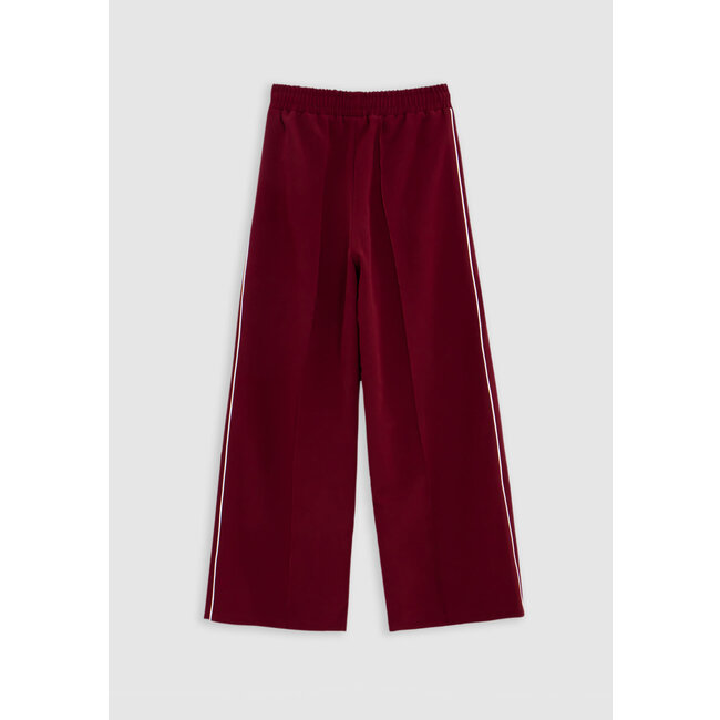 IKKS Wide-leg burgundy pants with ecru bias on girls' sides