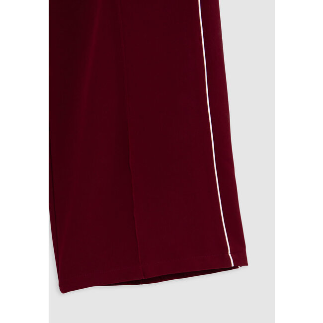 IKKS Wide-leg burgundy pants with ecru bias on girls' sides