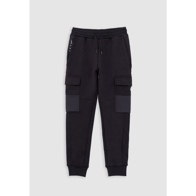 IKKS Black bi-material battle pocket jogging suit for boys