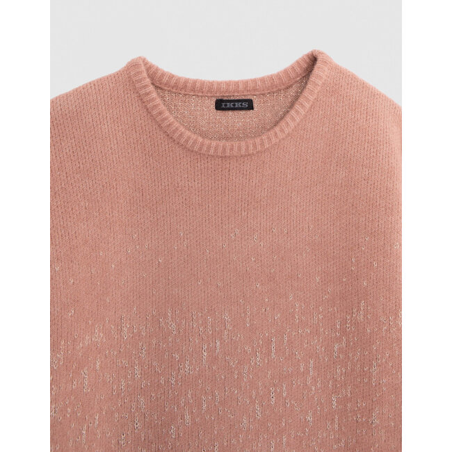 IKKS Girl's pink jacquard lurex sweater dress