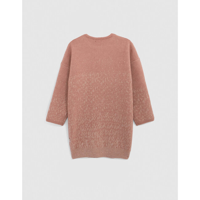 IKKS Girl's pink jacquard lurex sweater dress