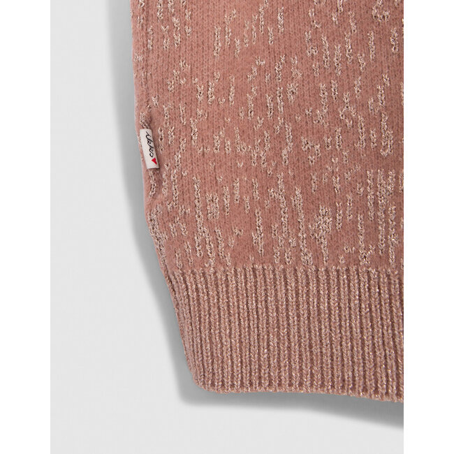 IKKS Girl's pink jacquard lurex sweater dress