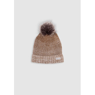 IKKS Camel knitted hat with pompom pompon baby boy