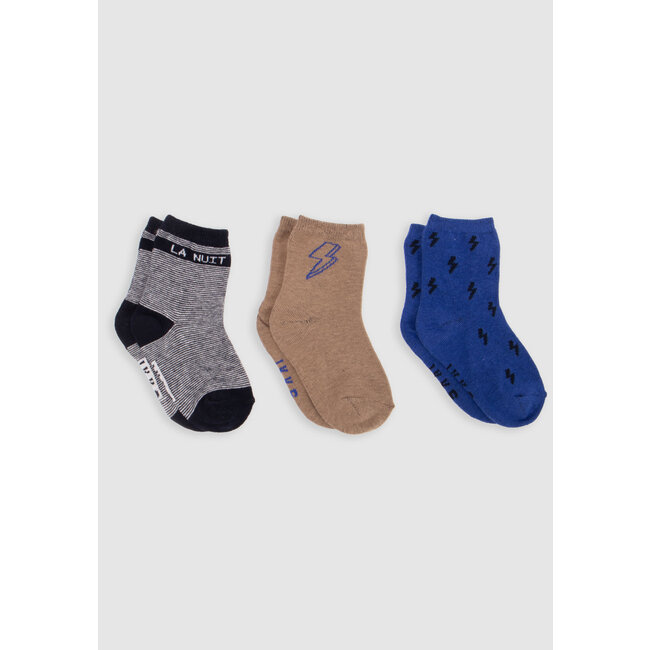 IKKS Baby boy navy, camel and blue socks